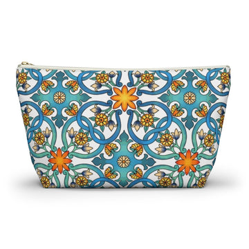 Positano Tiles Ceramic Travel Bag Accessory Pouch w T-bottom - AMALFITANA STORE